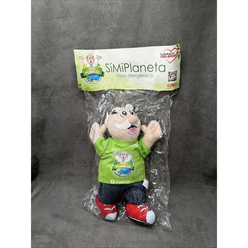 Mexican Original Dr Simi Planeta Pharmacy Plush Doll Green Shirt